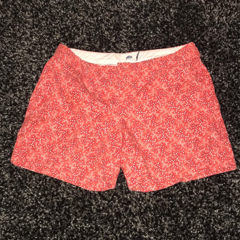 coral old navy shorts; only worn once